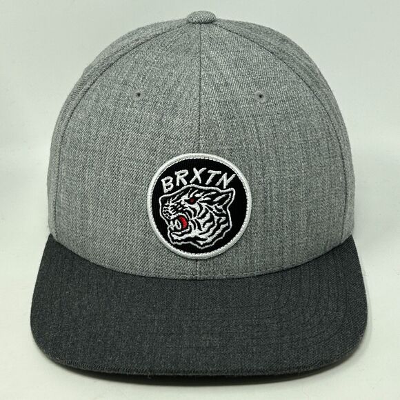 Brixton White Tiger Hat Baseball Cap BRXTN Skater Skateboarding Snapback Gray - Picture 1 of 10